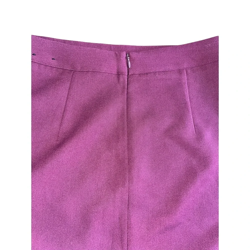 Banana Republic Skirt Womens Sz 12‎ Mini Wrap Red Buttons Pencil Preppy Work F30